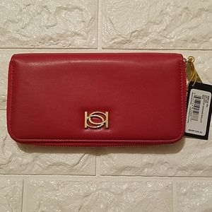 Bebe Olivia Zip Around Wallet Red